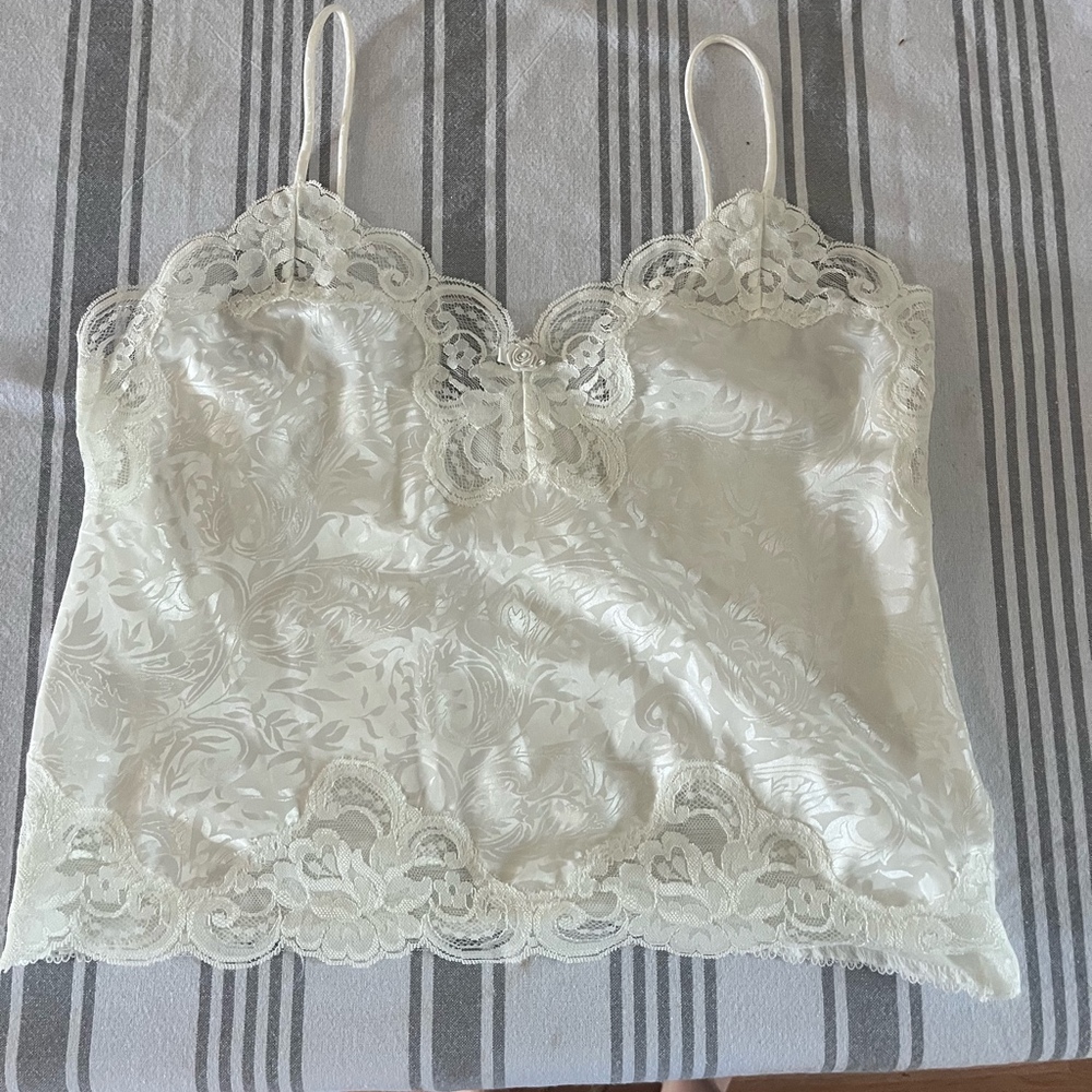 Lace Layering Cami White